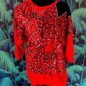 Rad 80’s Glitter Cheetah Print Sweatshirt